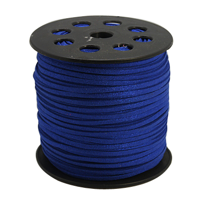 PandaHall Glitter Powder Faux Suede Cord, Faux Suede Lace, Blue, 3mm; 100yards/roll Suede Blue