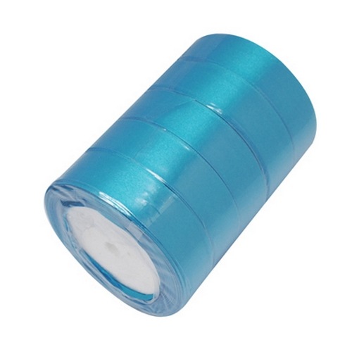 PandaHall Satin Ribbon, DeepSkyBlue, about 1"(25mm) wide, 25yards/roll(22.86m/roll) Polyester Blue