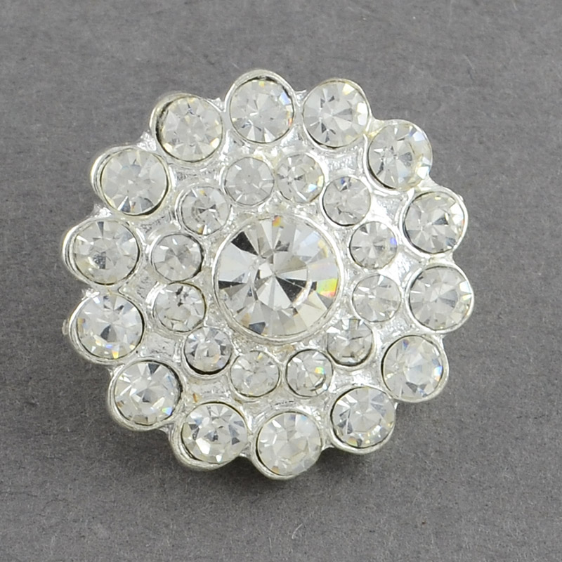 PandaHall Shining Flower Alloy Grade A Crystal Rhinestone Slide Charms Beads, Silver, Crystal, 21x11.5mm, Hole: 10x4mm Alloy+Rhinestone...