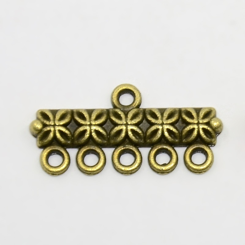 PandaHall Tibetan Style Links, Lead Free, Nickel Free and Cadmium Free, Antique Bronze, 12mm wide, 25mm long, hole: 1.5mm Alloy Rectangle
