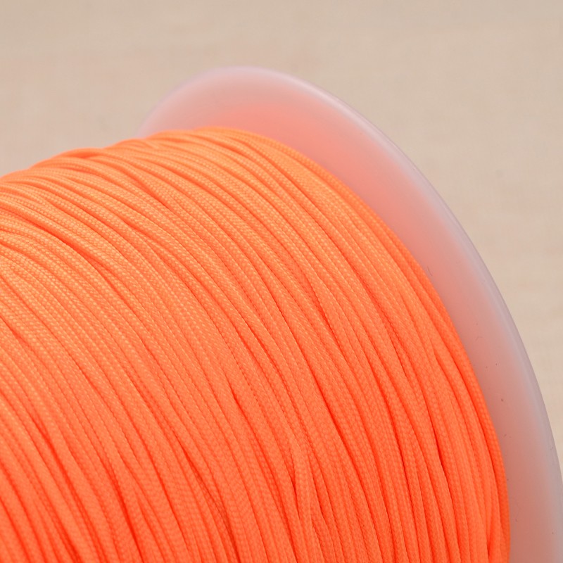 PandaHall Polyester Cord, Coral, 1mm, about 300meter/roll Polyester Red
